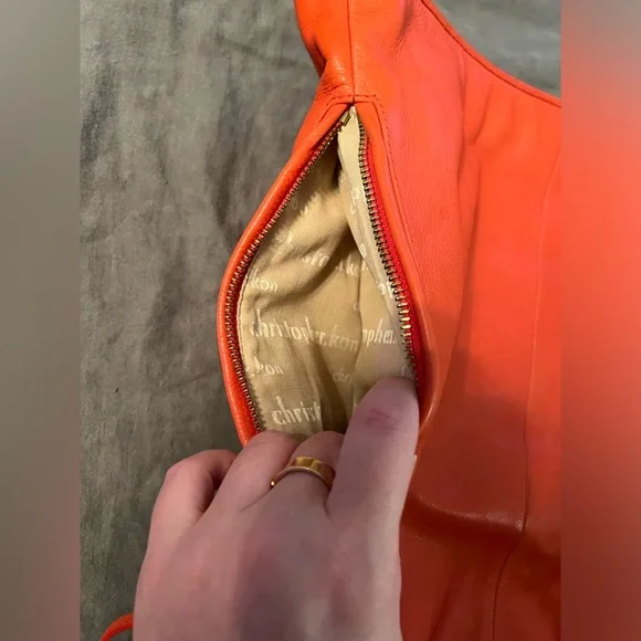 Christopher Kon — Salmon Leather Shoulder Bag - Picture 8 of 11